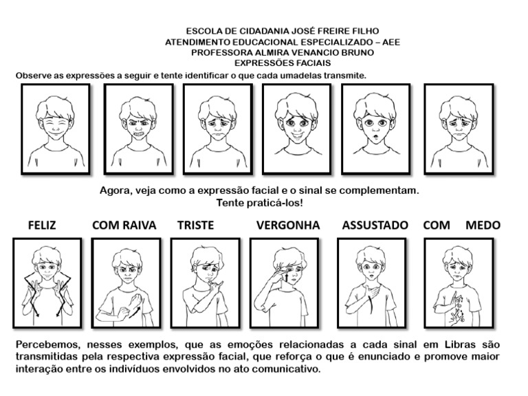 Emoções e Expressões em Libras | PDF