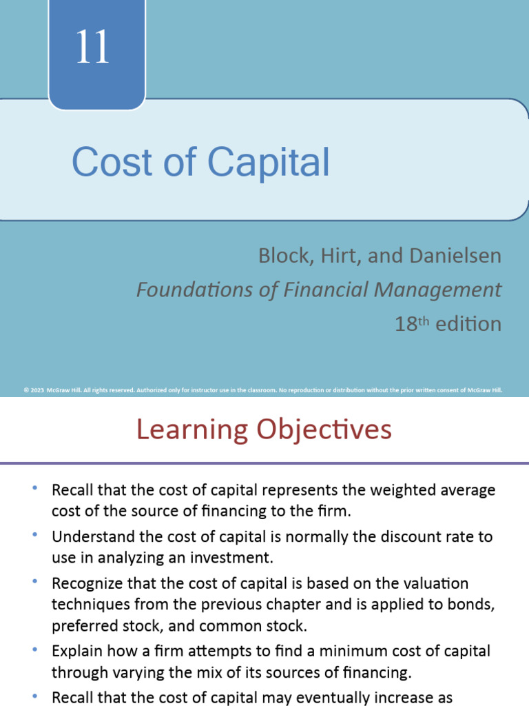 Module 4 Cost of Capital | PDF | Cost Of Capital | Financial Capital