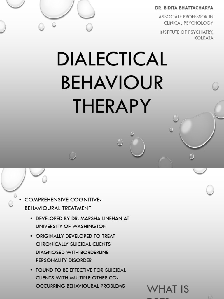 DBT Guide for Clinicians | PDF | Dialectical Behavior Therapy ...