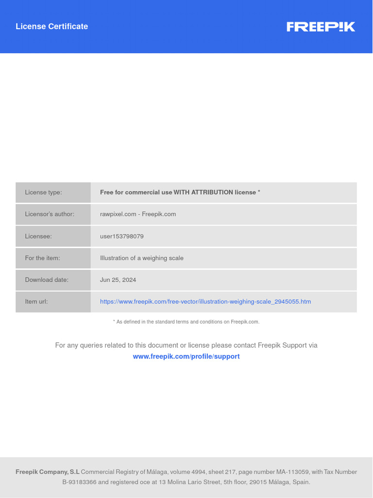 License Illustration of A Weighing Scale 2945055 | PDF | License ...