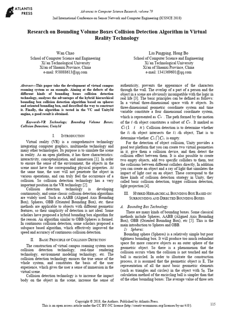Research On Bounding Volume Boxes Collision Detection Algorithm in ...
