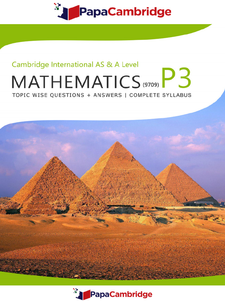 Maths 9709 Paper 3 - Integration - Annotated | PDF