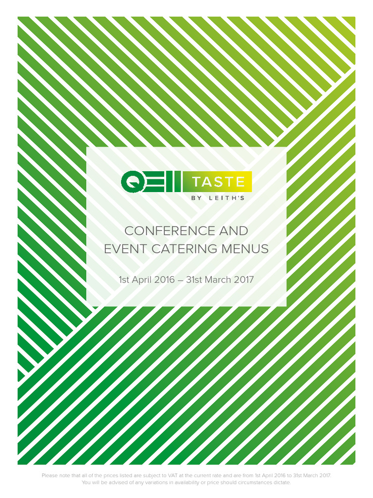 Conference Catering Menus 2016-2017 | PDF | Salad | Desserts