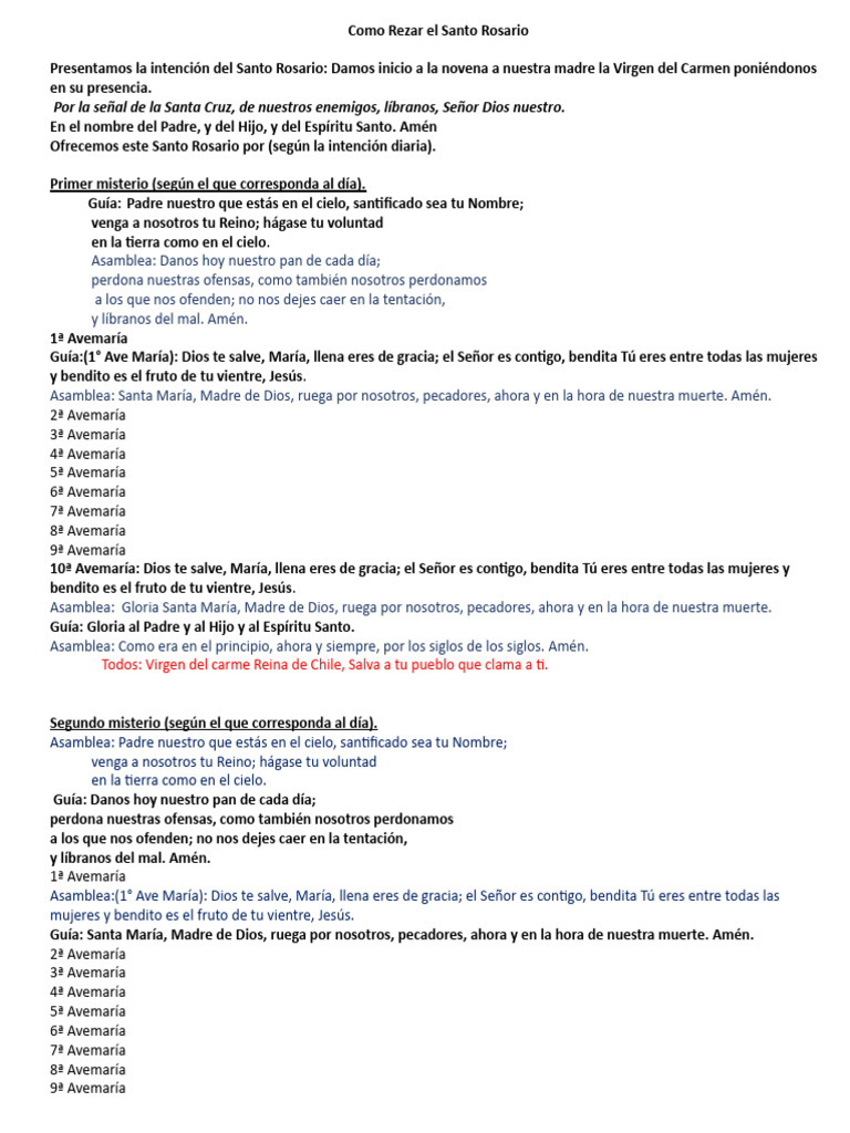 Guía para Rezar el Santo Rosario | PDF | María, madre de Jesús | orador ...