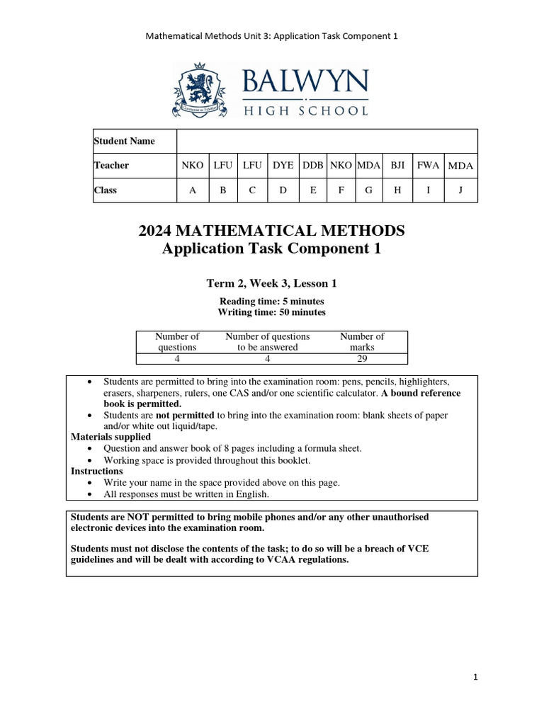 2024 12MAM App Task Component 1 Final - Solutions | PDF | Function ...