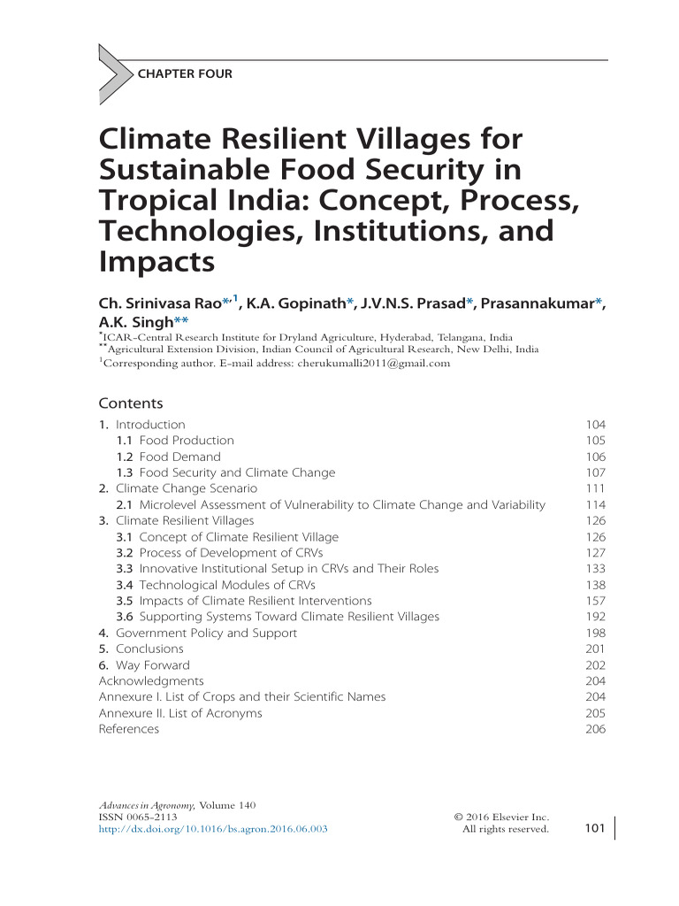 Climate Resilient Villages1 | PDF | Climate Change | Climate