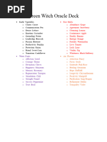 Green Witch Oracle Guide