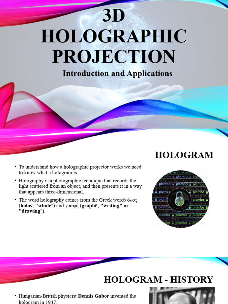 3D Holographic Projection Overview | PDF | Holography | Optics