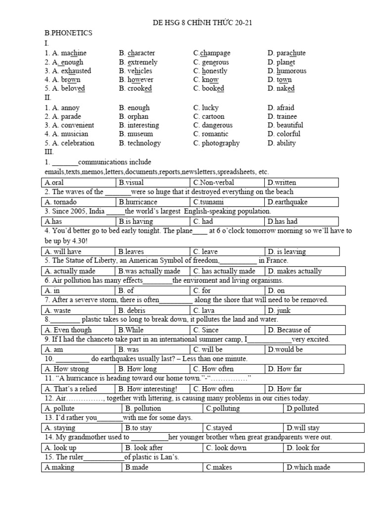 Phonetics and Grammar Exercises 20-21 | PDF | Jeans | Moon