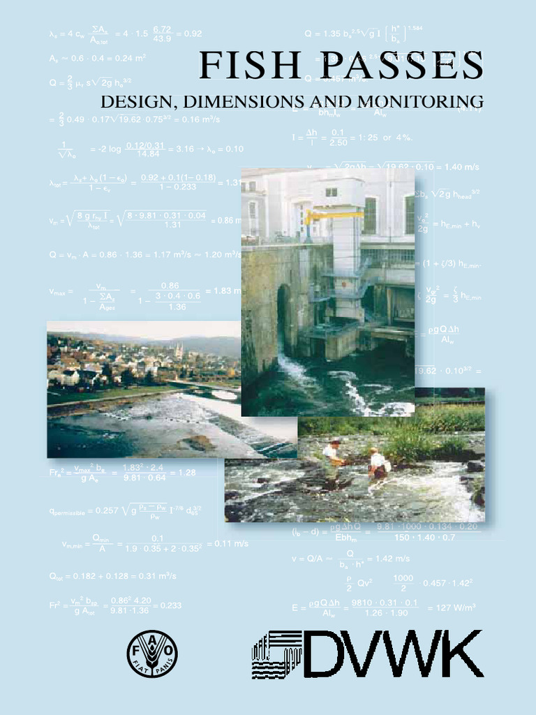 Fish Passes - Design Dimensions and Monitoring | PDF | Food And ...