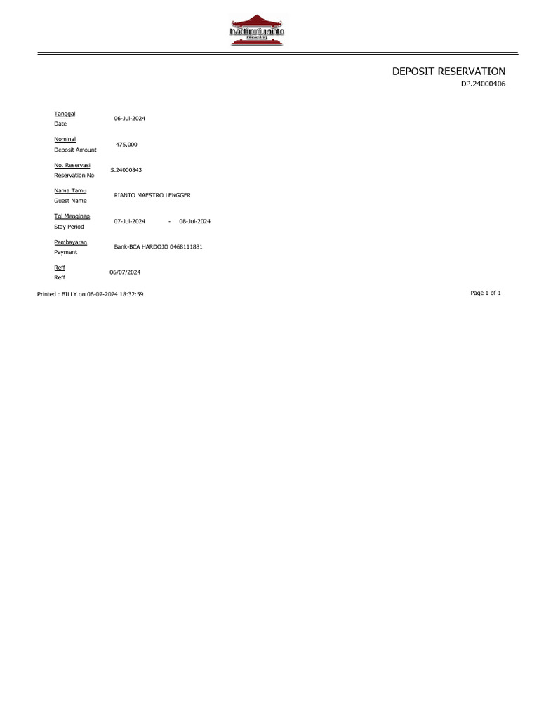 DEPOSIT | PDF