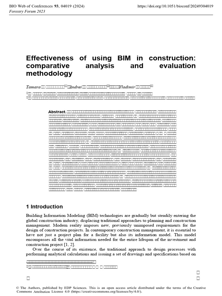Effectiveness of Using BIM in Construction | PDF | Building Information ...