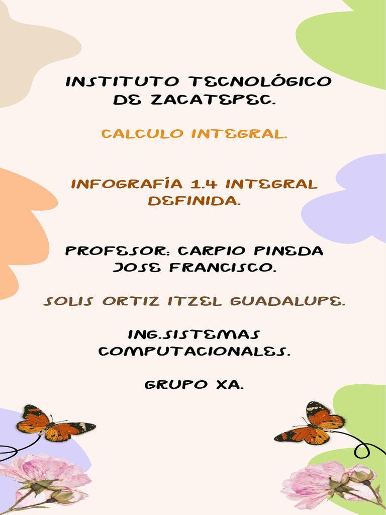 Solis Ortiz Itzel - Integral Definida | PDF | Integral | Análisis ...