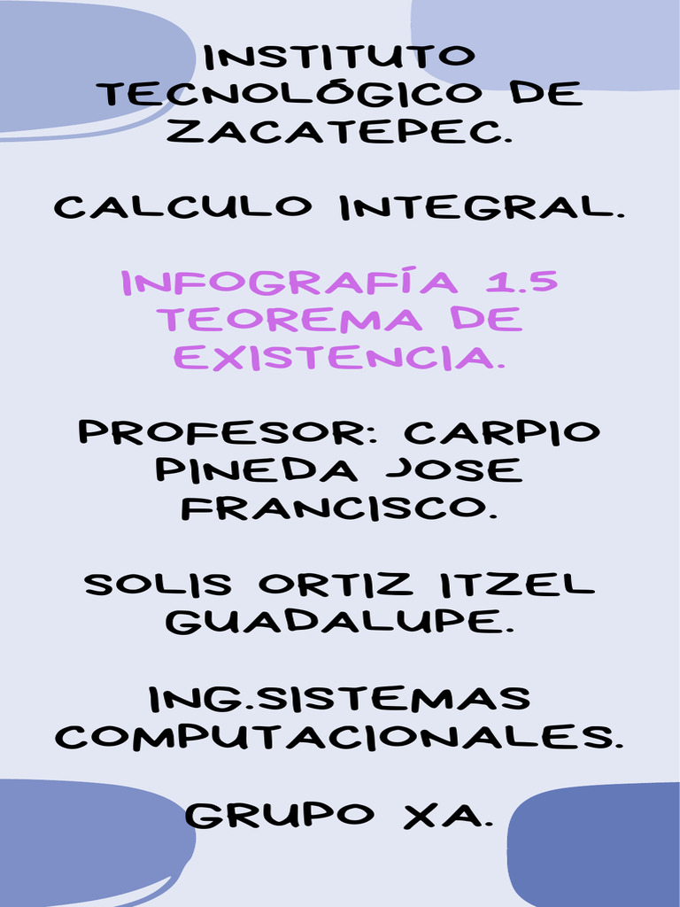 Solis Ortiz Itzel - Teorema de Existencia | PDF | Derivado | Intervalo ...
