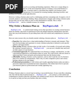 Business Plan for Startup