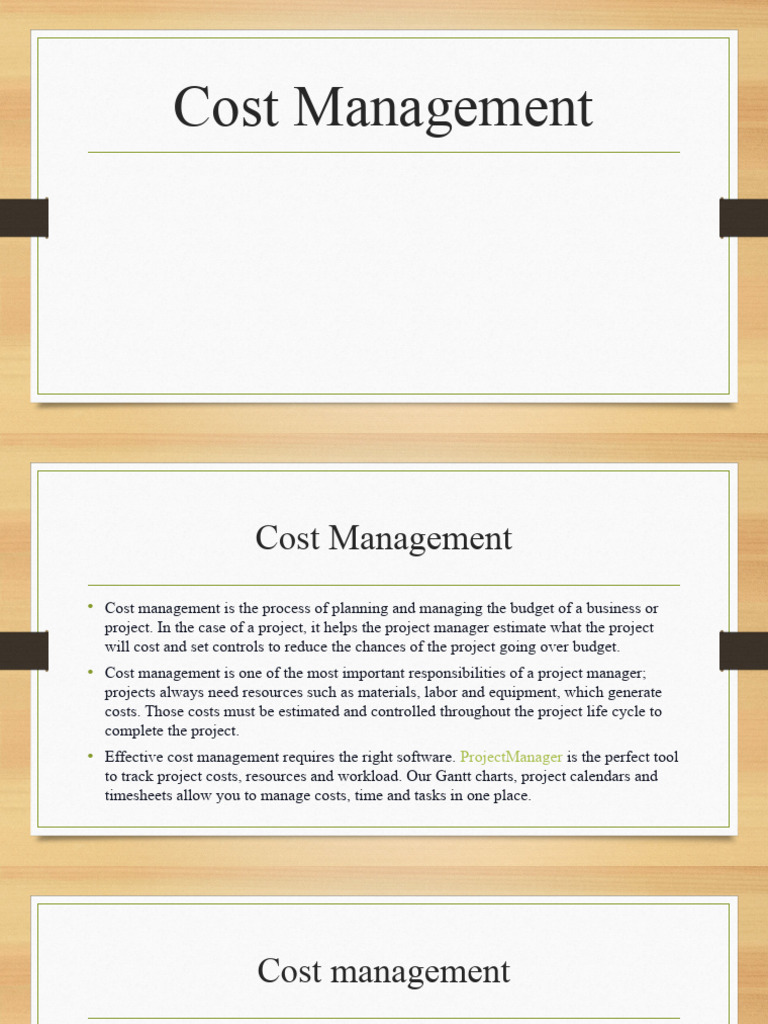 Effective Cost Management Strategies | PDF | Cost Accounting | Project ...