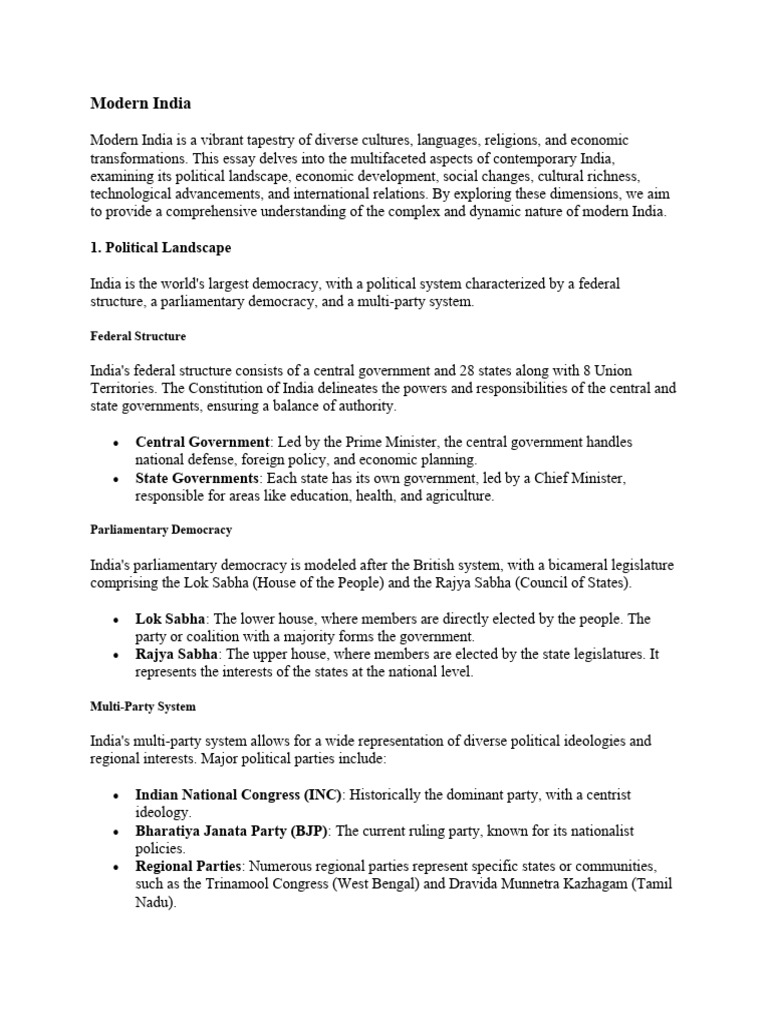 Modern India of History | PDF | Politics | Social Science
