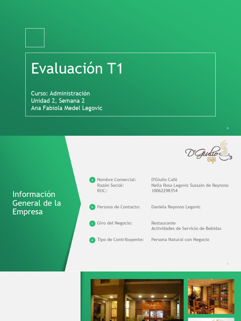 Presentación T1 - Ejemplo | PDF | Marketing | Artes culinarias