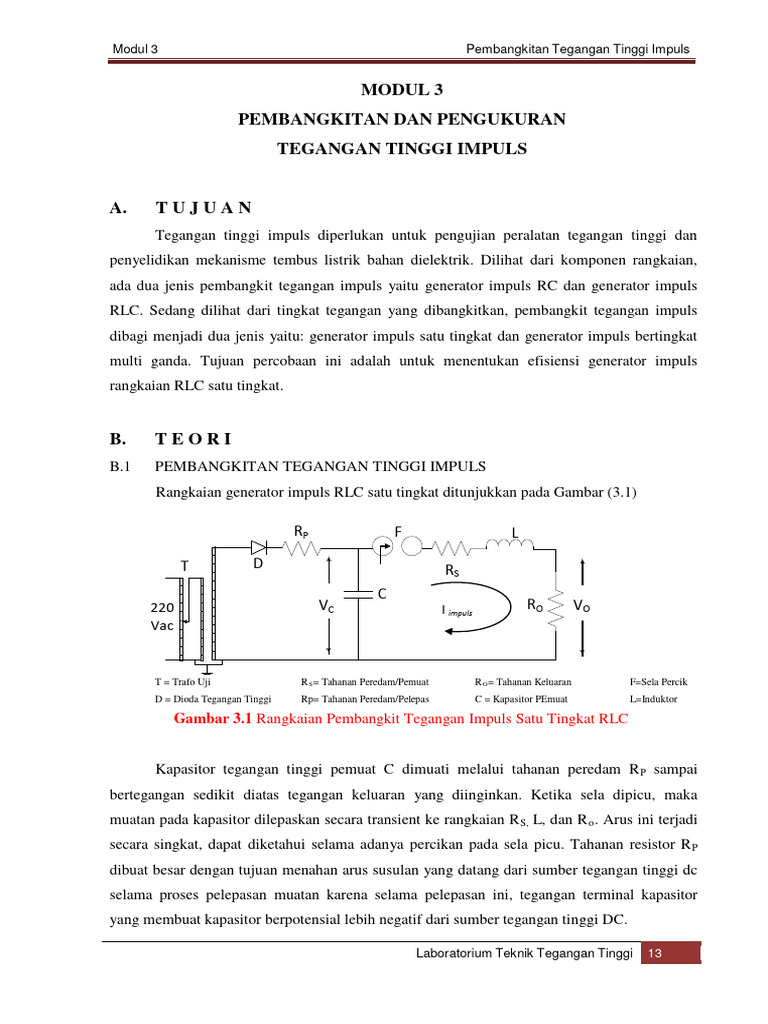Pengujian Efisiensi Generator Impuls RLC | PDF