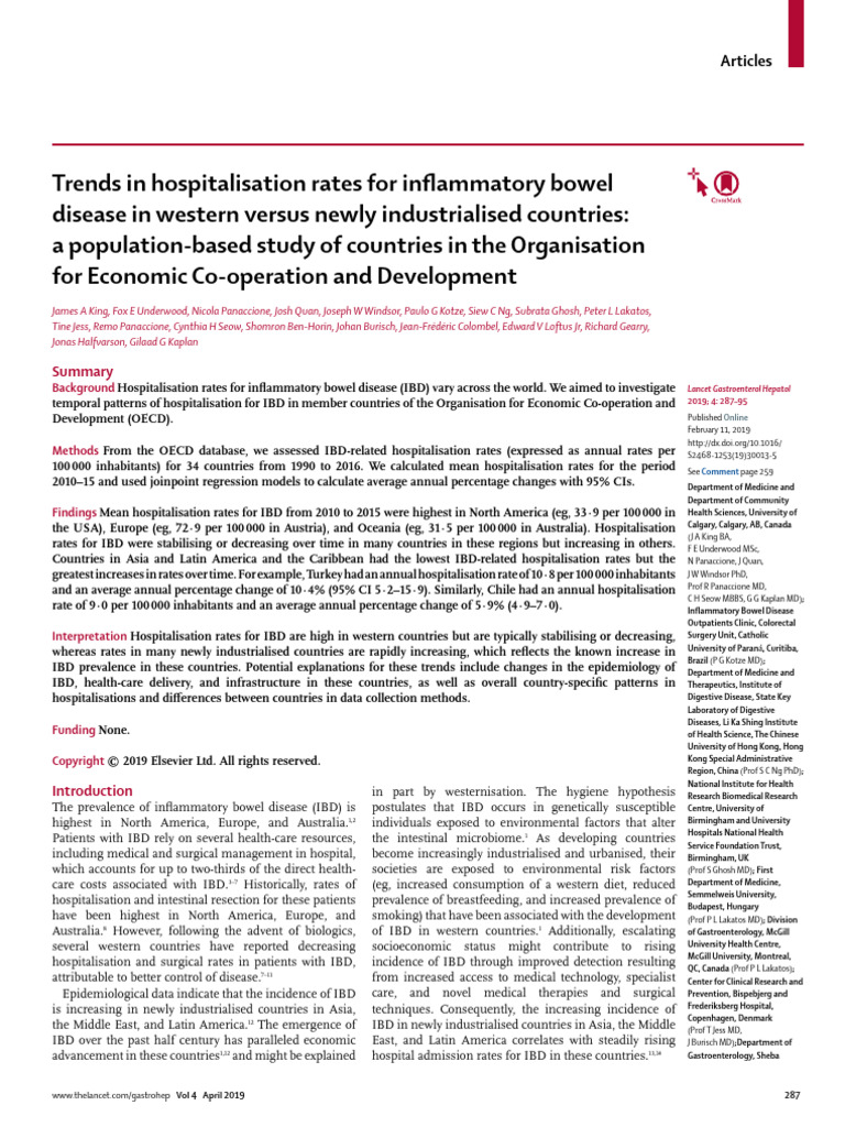 Trends in Hospitalisation Rates | PDF | Inflammatory Bowel Disease ...
