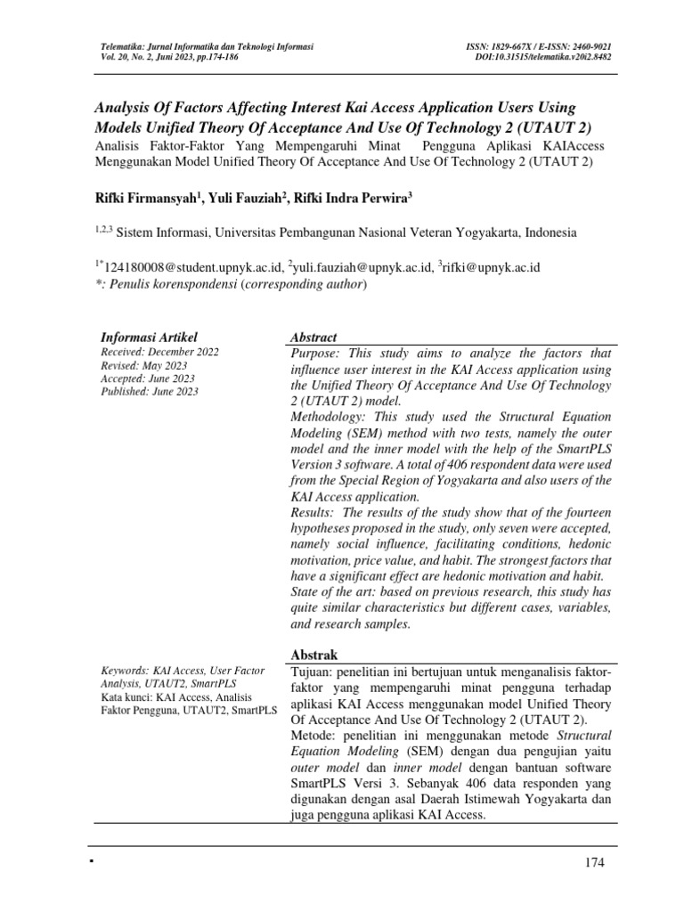Analysis of Factors Affecting Interest Kai Access Application Users ...