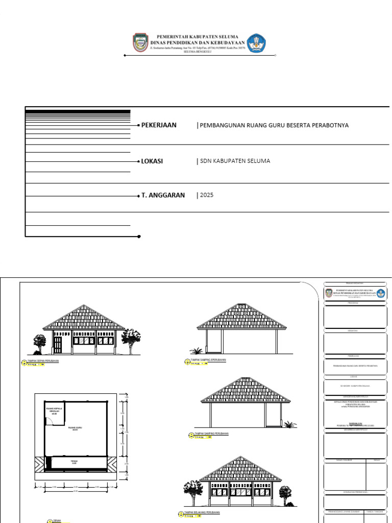 Rab Dan Gambar Pembangunan Ruang Guru Sd Pdf