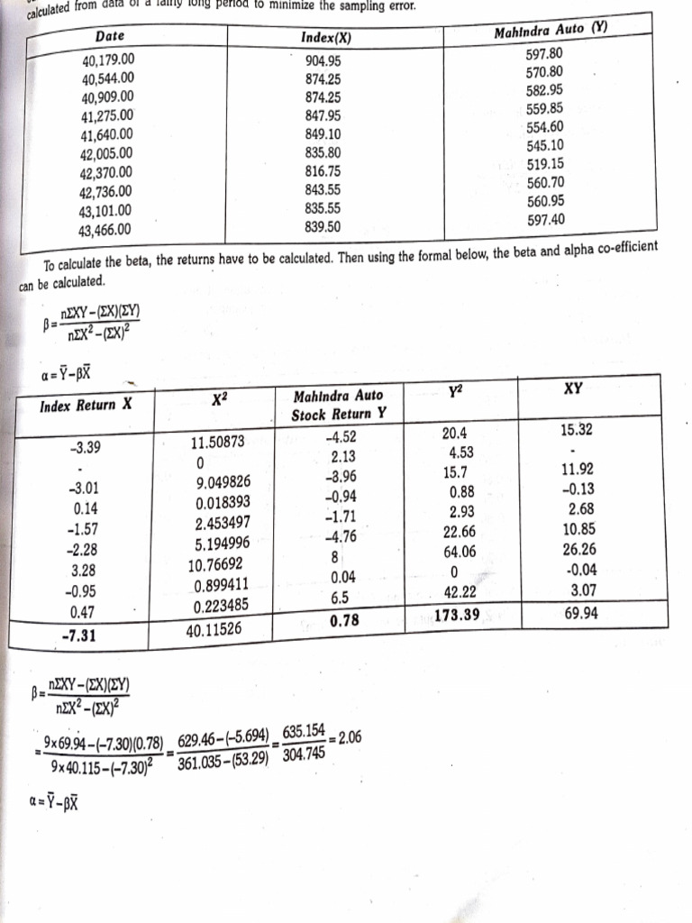 Problems On Alpha and Beta | PDF | Beta (Finance) | Mathematical Finance