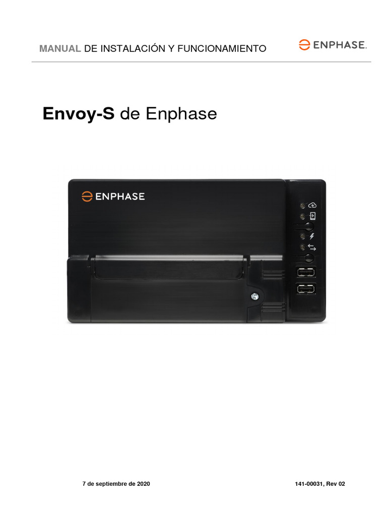 Enphase Envoy S Metered Manual ES - 1 - 3 | PDF | Ingenieria Eléctrica ...