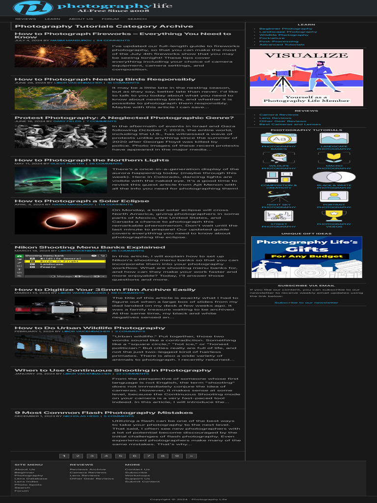 Photography Tutorials - Photography Life | PDF | Camera | Photograph