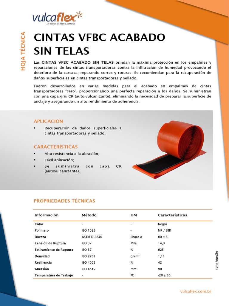 Cintas VFBC Acabado Sin Telas | PDF | Materiales