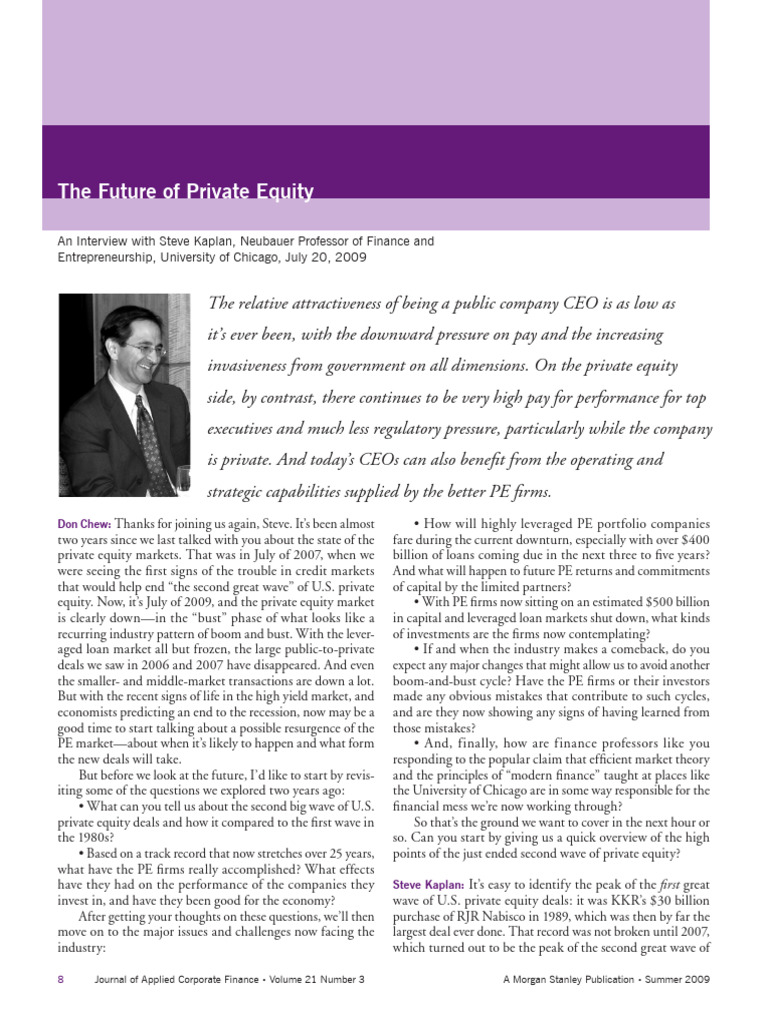 Future of Private Equity - 2009 | PDF | Private Equity | Leveraged Buyout