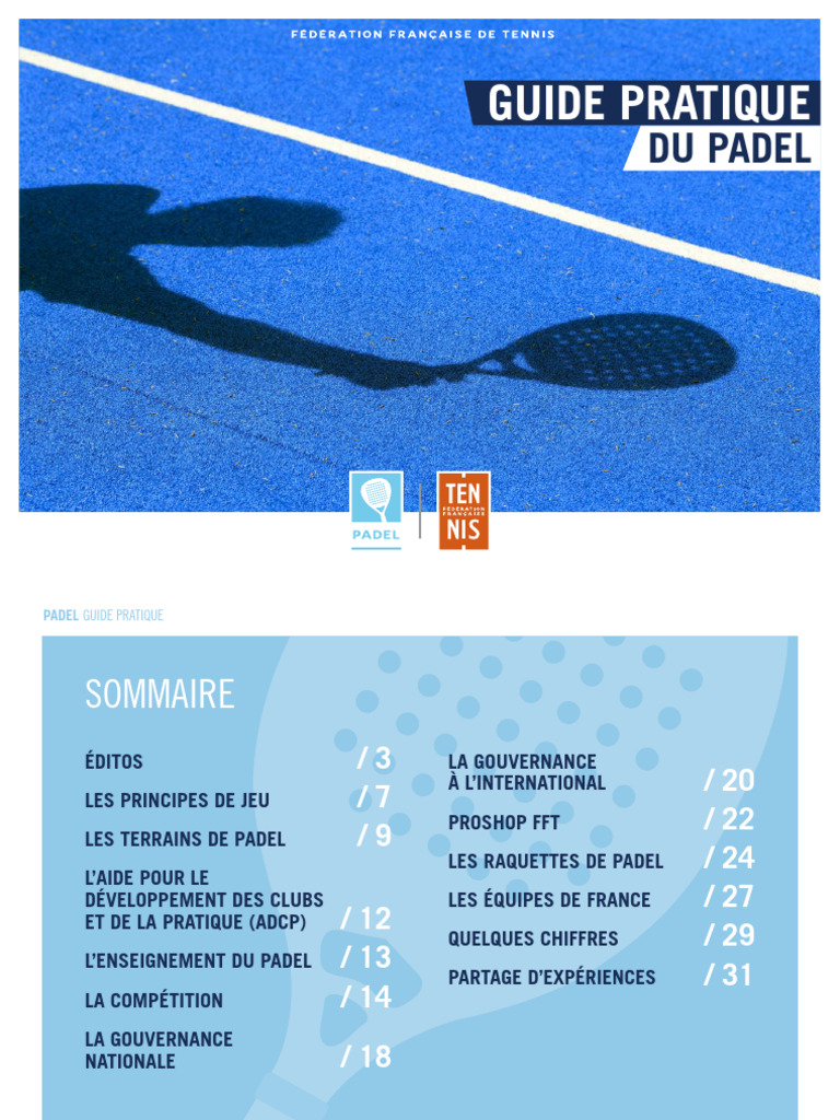 Guide Pratique du Padel | PDF | Piste (aérodrome)