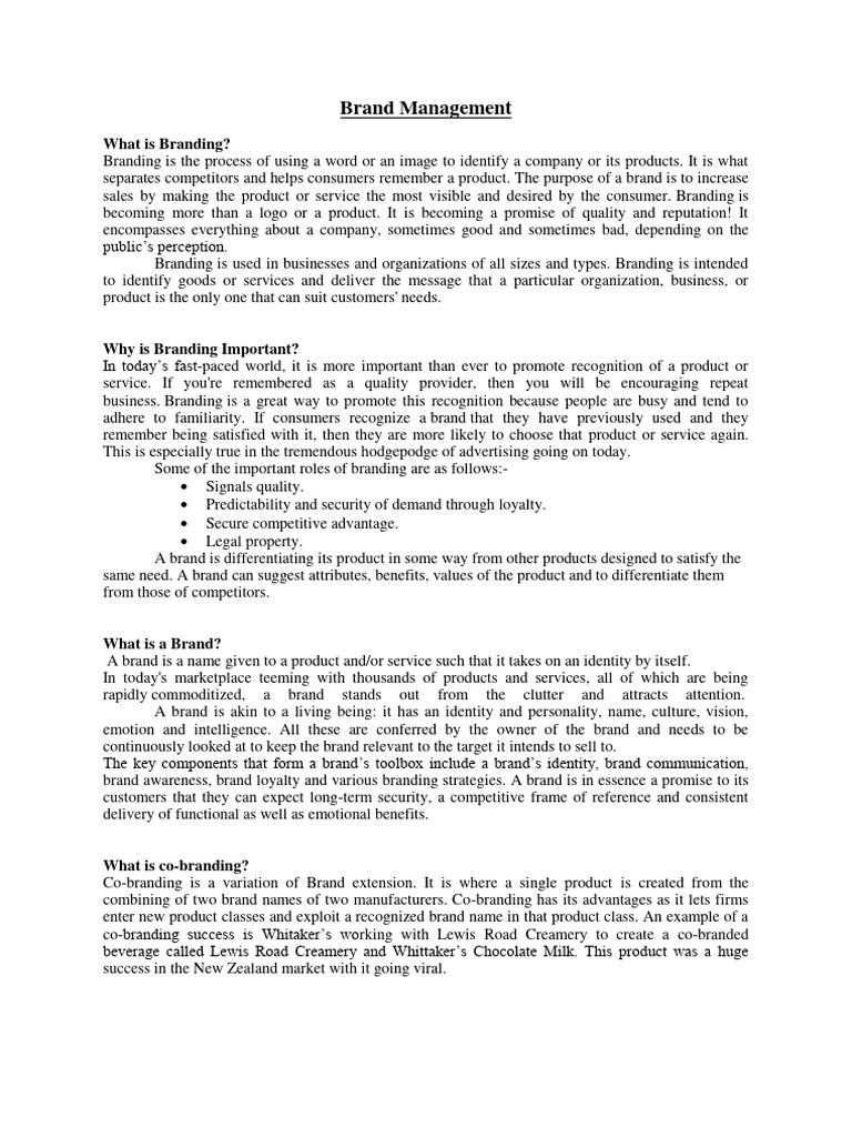 Brand Management Essentials | PDF | Brand | Product (Business)