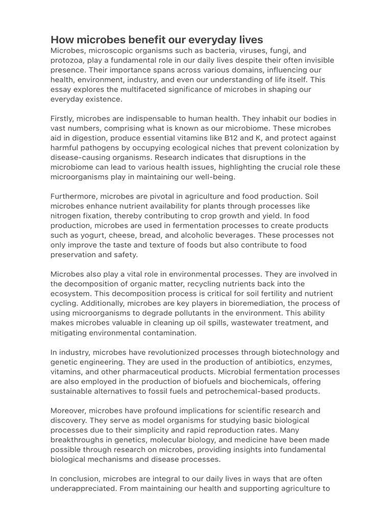 how-microbes-benefit-our-everyday-lives-pdf-microorganism-foods