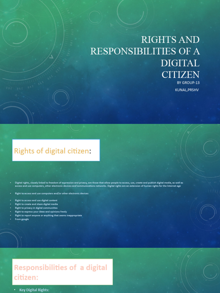 Digital Citizenship: Rights & Responsibilities | PDF | Cyberbullying ...