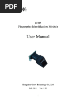 R307S Fingerprint Module User Manual | PDF | Fingerprint | Password