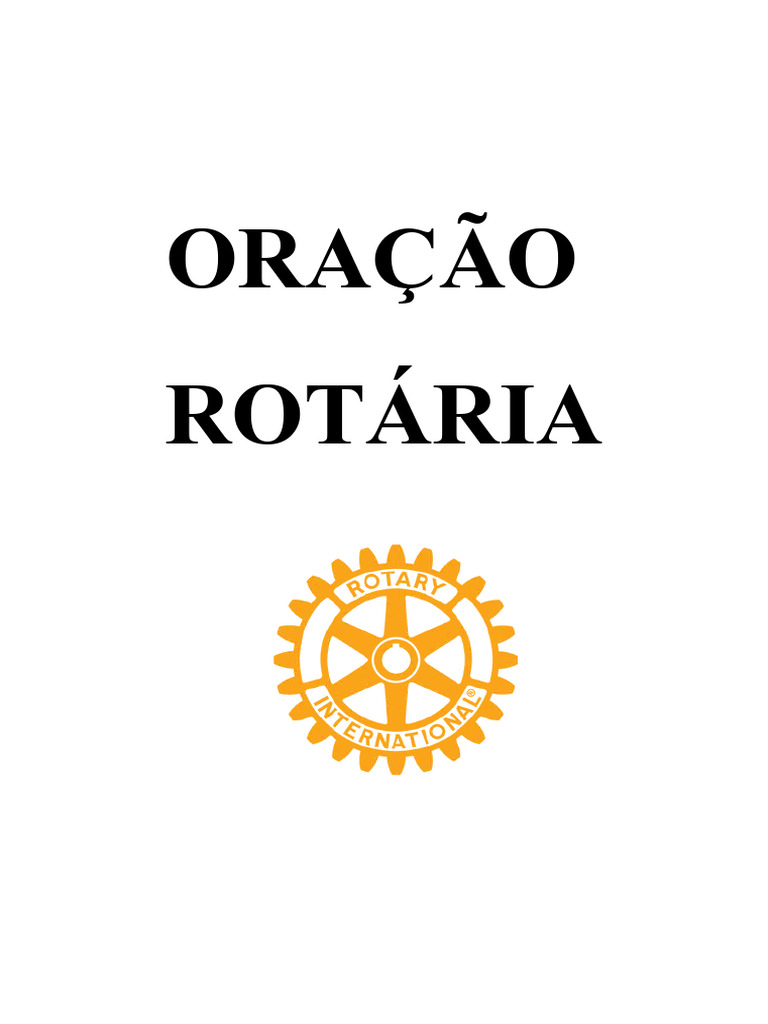 Oração Rotária: Unidade e Serviço | PDF