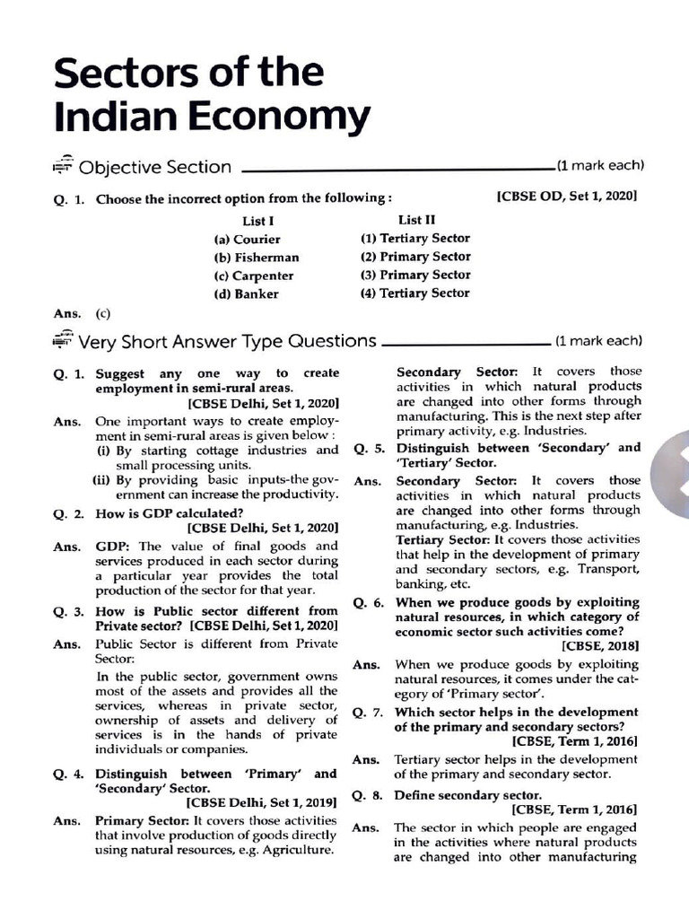 Overview of Indian Economic Sectors | PDF | Employment | Economic Sectors