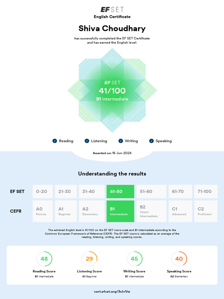 Ef set certificate 1 pdf