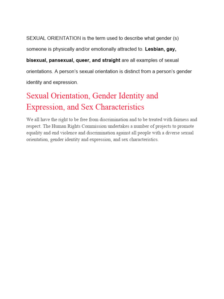 Understanding Sexual Orientation and Rights | PDF | Social Science