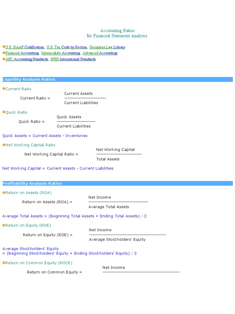 Key Accounting Ratios Explained | PDF | Equity (Finance) | Revenue