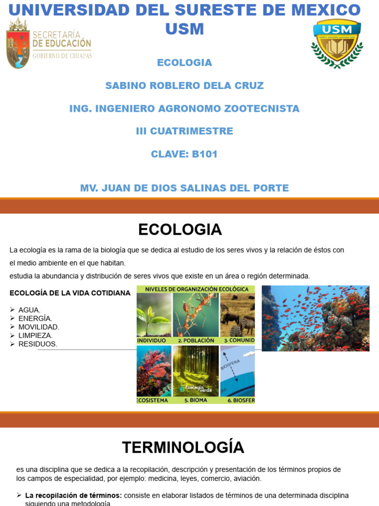 Ecología: Conceptos y Terminología Clave | PDF | Ecología | Entorno natural