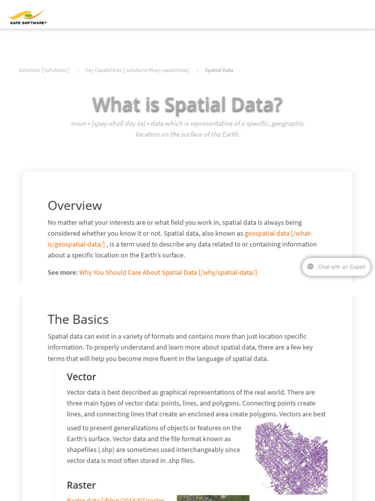 What Is Spatial Data - The Basics - GIS Examples - FME | PDF ...