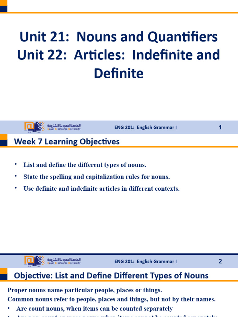 SEU ENG 201 Week 07 Chapter PPT - Fuchs 2006 Units 21 & 22 | PDF | Noun ...
