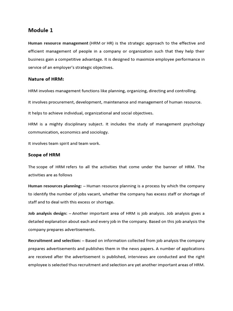 Understanding HRM: Key Concepts | PDF | Cost Of Living | Human Resource ...