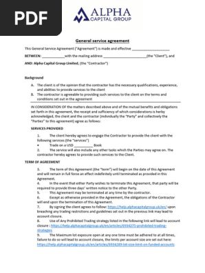 General Service Agreement