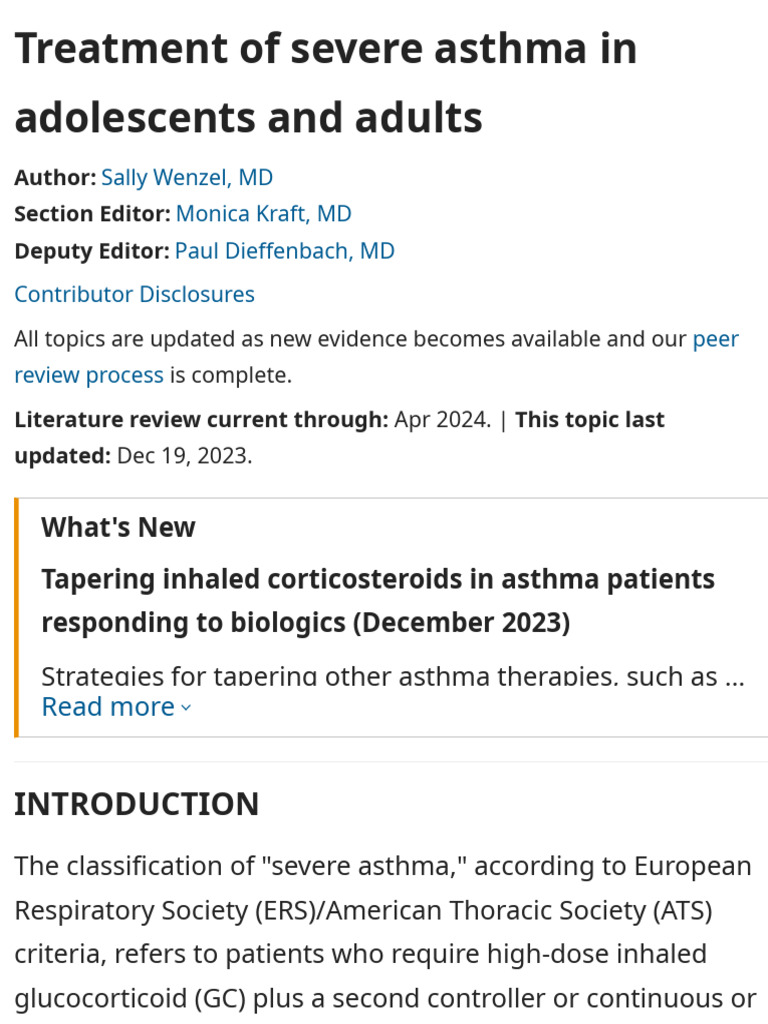 asthma uptodate Download Free PDF Asthma Dermatitis