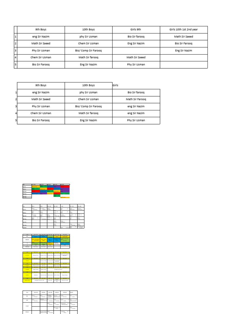 USA Time Table 24 25 PDF Science Observation