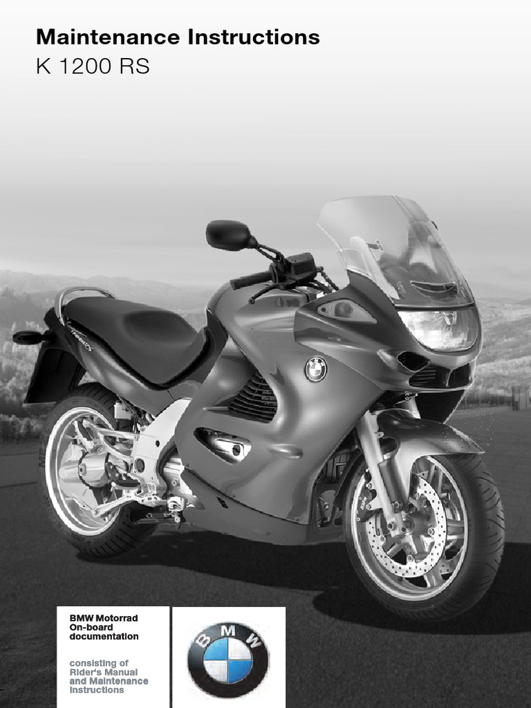 BMW K1200RS Maintenance Manual | PDF | Screw | Anti Lock Braking