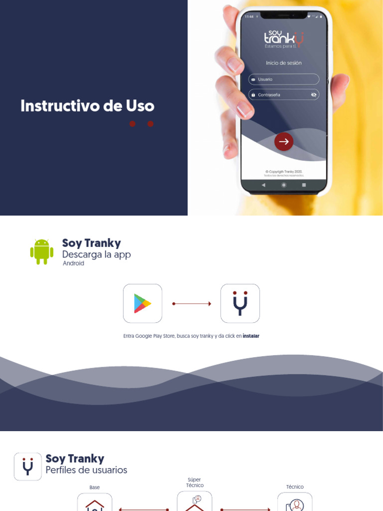 Instructivo de Uso de Soy Tranky | PDF | Aplicación movil | Google Play